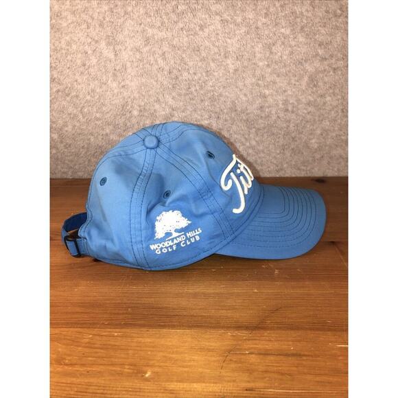 Titleist Woodland Hills CC Golf Hat Cap Blue Strapback Athletic MAGA - Picture 4 of 6
